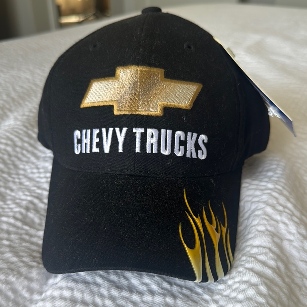 Chevy Trucks Black Cap with Gold Logo